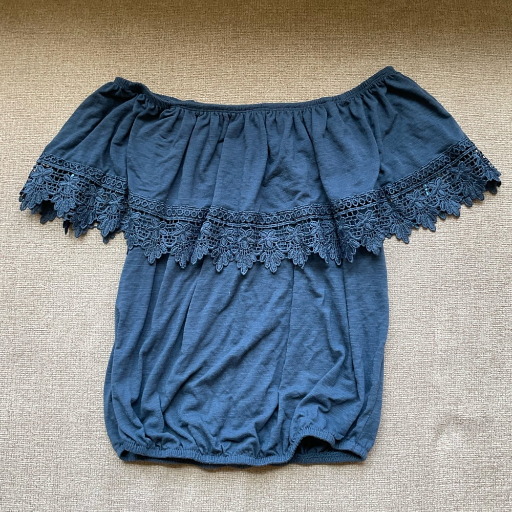 Paper + Tee Off the Shoulder Top, Size M